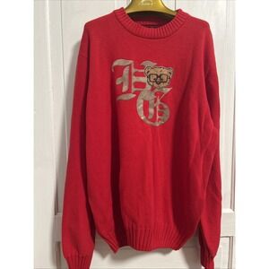 Hustle Gang Mens‎ HG Guap Sweater 3XL Red Waffle Knit NWT